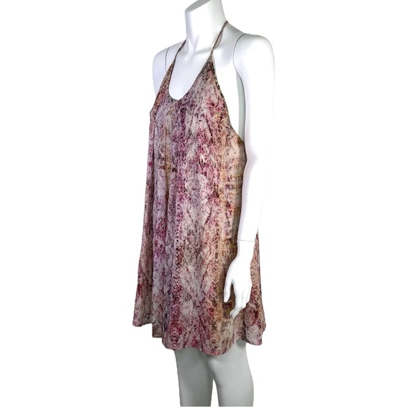 LAVENDER BROWN Dress Pink Multi Snake Print T Back Mini Dress - Picture 3 of 12